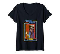 Mujer Timmy Grim Reaper Sarcastic Retro Vintage Funny Adult Humor Camiseta Cuello V