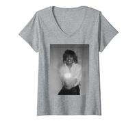 Mujer Tina Turner Reina del Rock 'N' Roll por Simon Fowler Camiseta Cuello V