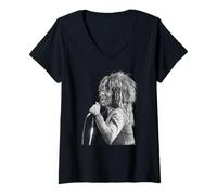 Mujer Tina Turner Rompe Todas Las Reglas Gira Mundial 1987 Camiseta Cuello V