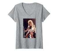 Mujer Tina Turner Vivir En París Asuntos Exteriores Tour De Despedida Camiseta Cuello V