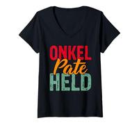 Mujer tío Padrino héroe Padrino Sobrina y Sobrino Camiseta Cuello V
