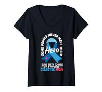 Mujer Tipo 1 Diabetes Mamá Madre T1D Conciencia sobre diabéticos Mujeres Camiseta Cuello V