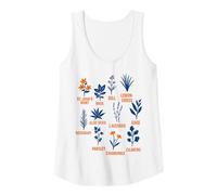 Mujer Tipos de Plantas Herbolario Jardinería Camiseta sin Mangas
