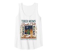 Mujer Tired Moms Book Club Sarcastic Bookish Madre Leyendo Mamá Camiseta sin Mangas