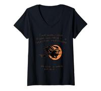 Mujer Tis Now The Witching Time of Night Shakespeare Cita Negro Camiseta Cuello V