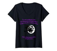 Mujer Tis Now The Witching Time of Night Shakespeare Cita Verde Camiseta Cuello V