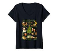 Mujer Tis The Season - Camiseta Actividades Navideñas Tradiciones Camiseta Cuello V