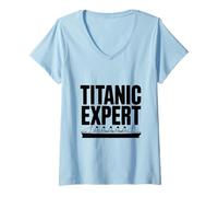 Mujer Titanic Expert Amante de la Historia del Barco Camiseta Cuello V