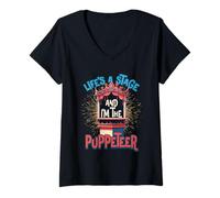 Mujer Titiritero Ventrílocuo I'm The Puppeteer Camiseta Cuello V