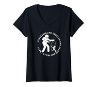 Mujer Titiritero y Sarcasmo Funny Puppet Master Camiseta Cuello V