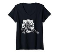 Mujer TMNT Leonardo Lead Ninja Hero Plantilla Graffiti Classic Pose Camiseta Cuello V