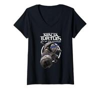 Mujer TMNT out of The Shadows Mono Leonardo Camiseta Cuello V