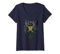 Mujer TMNT Tortugas Ninja Mutantes Adolescentes Nueva York Héroe Pose Clásico Camiseta Cuello V