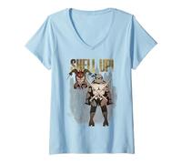 Mujer TMNT Tortugas Ninja Mutantes Adolescentes Nueva York Horizonte Clásico Camiseta Cuello V