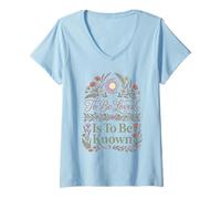 Mujer To Be Loved Is To Be Known Retro Vintage Love Cita 1 Camiseta Cuello V