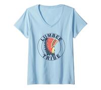 Mujer Tocado de la Tribu Lumbee Orgullosa nación de los pueblos nativos Americ Camiseta Cuello V