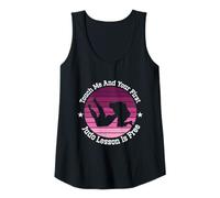 Mujer Tócame y tu primera lección de judo es gratis divertido amante del judo Camiseta sin Mangas