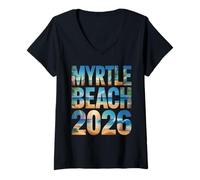 Mujer Todas Chicas Myrtle Beach 2026 Trip Besties Vacay Family BFF Camiseta Cuello V