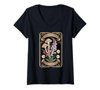 Mujer Todas Las Plantas Son comestibles, Algunas Solo una Vez Divertido Tarot Amante de Las Plantas Camiseta Cuello V