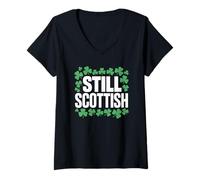 Mujer Todavía Escocesa patriótica Escocia Día de Patricio Camiseta Cuello V