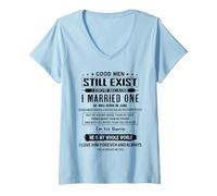 Mujer Todavía existen buenos hombres Me casé con uno que nació en junio Camiseta Cuello V