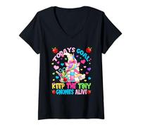 Mujer Todays Goal Keep The Tiny Gnomies Alive For Unicorn Teacher Camiseta Cuello V