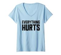 Mujer Todo Duele Divertido Entrenamiento en el Gimnasio Todo Duele Camiseta Cuello V