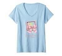 Mujer Todo el Mundo Merece una Tableta AAC de Voz Pink Bow Terapia del Habla Camiseta Cuello V