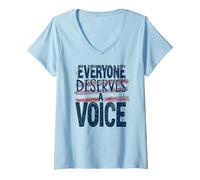 Mujer Todo el mundo merece una terapia de voz Cool SLP Camiseta Cuello V