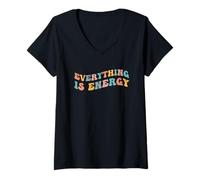 Mujer Todo es científico energético Ciencia Espiritual Relatividad Camiseta Cuello V