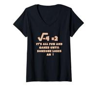 Mujer Todo Es Diversión Y Juegos hasta Que Alguien Pierde Un I Camiseta Cuello V