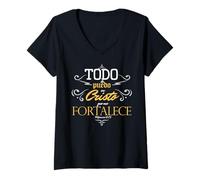 Mujer Todo lo Puedo en Cristo Que me fortalece Jesús Dios Camiseta Cuello V