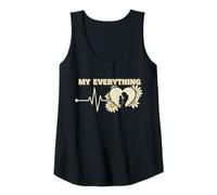 Mujer Todo lo Que mamá ama a mi Madre Hijo Heartbeat Daisy Camiseta sin Mangas