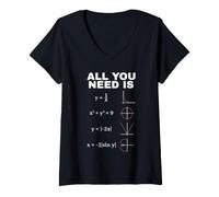 Mujer Todo lo Que Necesitas es Ecuaciones matemáticas Divertido diseño matemático Camiseta Cuello V