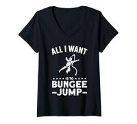 Mujer Todo lo Que Quiero es Hacer Bungee Jump Camiseta Cuello V
