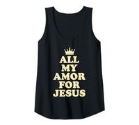 Mujer Todo mi Amor por Jesús con Crown Christian Camiseta sin Mangas