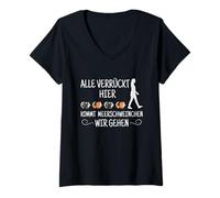 Mujer Todos Locos Aquí Viene Conejillo De Indias Nos Vamos Dicho Camiseta Cuello V