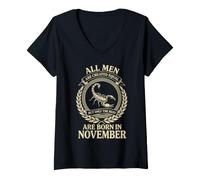 Mujer Todos los Hombres Son Creados Igual: el Atuendo de Best Born In November Camiseta Cuello V