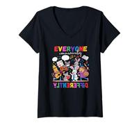 Mujer Todos se comunican de manera diferente libro divertido para niños Camiseta Cuello V