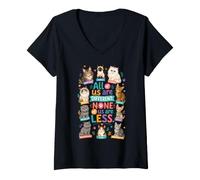 Mujer Todos Somos Diferentes Ninguno de Nosotros es Menos Consciente del Autismo Camiseta Cuello V