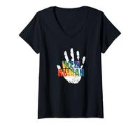 Mujer Todos Somos LGBT Humanos Camiseta Cuello V