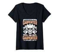 Mujer Todos Son Carpinteros hasta Que Llega el Verdadero Camiseta Cuello V