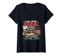 Mujer Todos ustedes Eran Salvajes Pero yo discreta te Amo Fin de año Escolar Camiseta Cuello V