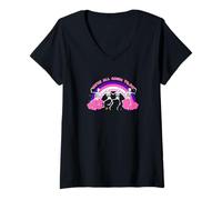 Mujer Todos vamos a morir Camiseta Cuello V