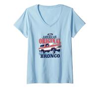 Mujer Todoterreno Ford Core, American Original Bronco Mountain Camiseta Cuello V