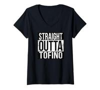 Mujer Tofino DE Fuera Recta Camiseta Cuello V