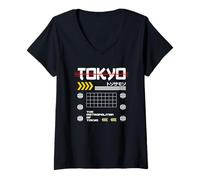 Mujer Tokyo - Japan Anime Aesthetic Kawaii Vaporwave Camiseta Cuello V