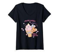 Mujer Tom and Jerry Gokko Ice Cream Friends Camiseta Cuello V
