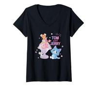 Mujer Tom and Jerry Gokko Snowcone Friends Camiseta Cuello V