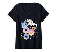 Mujer Tom and Jerry Gokko Yum Donuts Camiseta Cuello V